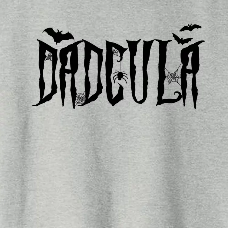 Dadcula Funny Dad Vampire Dad Dracula Halloween Great Gift Women's Crop Top Tee