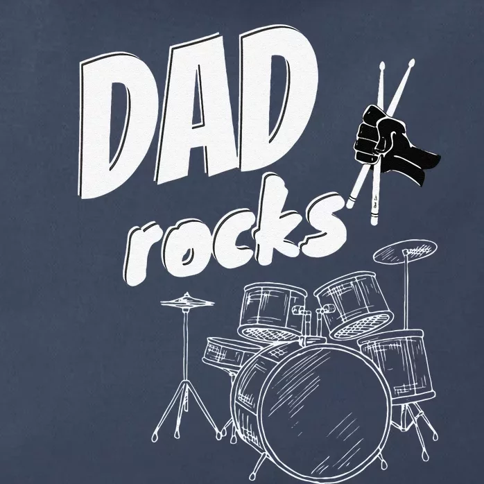 Dad Fathers Day Drum Kit Drums Music Gift Idea Zip Tote Bag