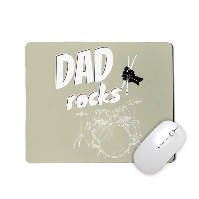 Dad Fathers Day Drum Kit Drums Music Gift Idea Mousepad