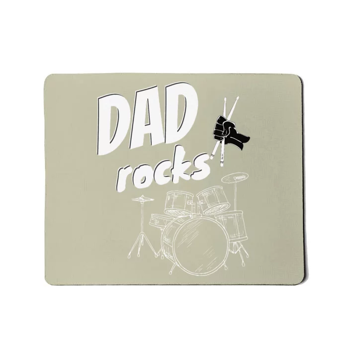 Dad Fathers Day Drum Kit Drums Music Gift Idea Mousepad