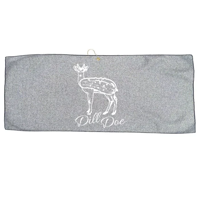 DillDoe Funny Deer Dill Doe Pickle Meme Mashup Large Microfiber Waffle Golf Towel