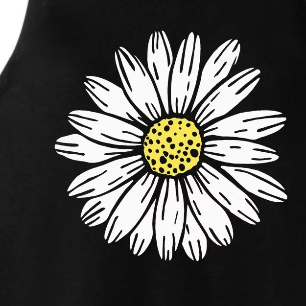 Daisy Flower Design Ladies Tri-Blend Wicking Tank