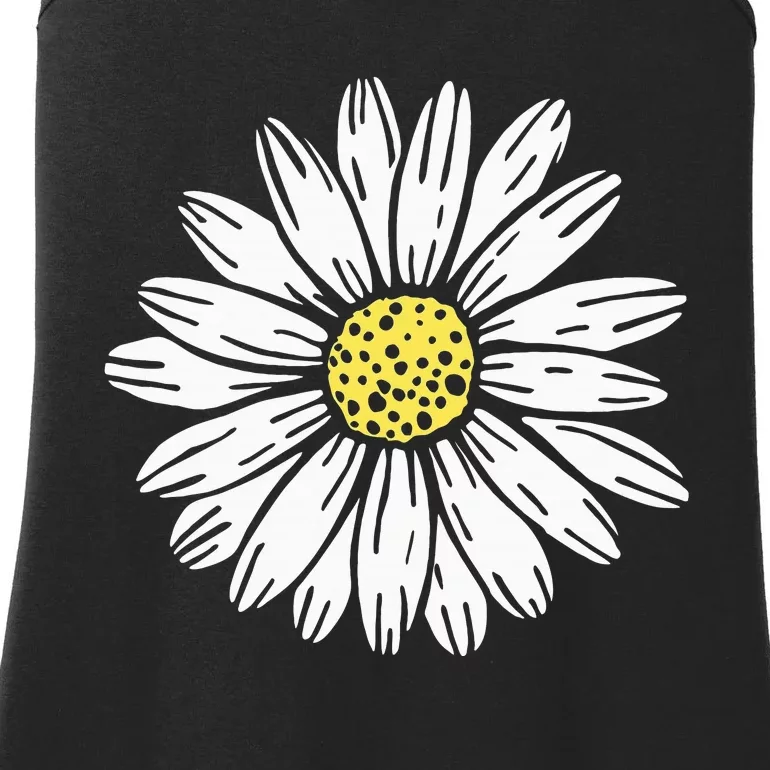 Daisy Flower Design Ladies Essential Tank