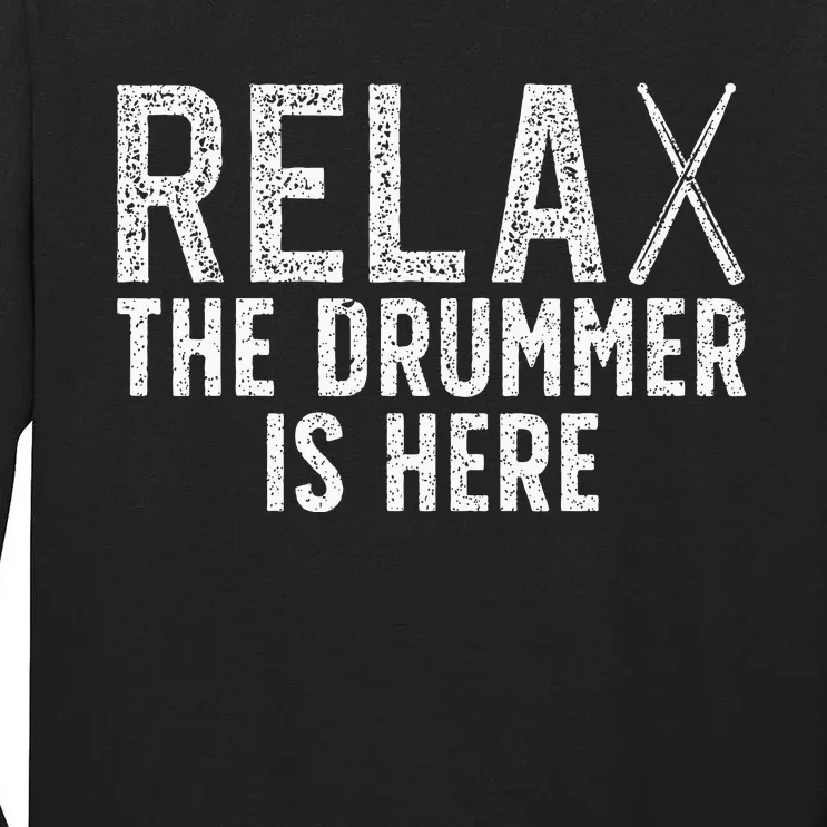 Drummer For Drum Player Music Lover Tall Long Sleeve T-Shirt