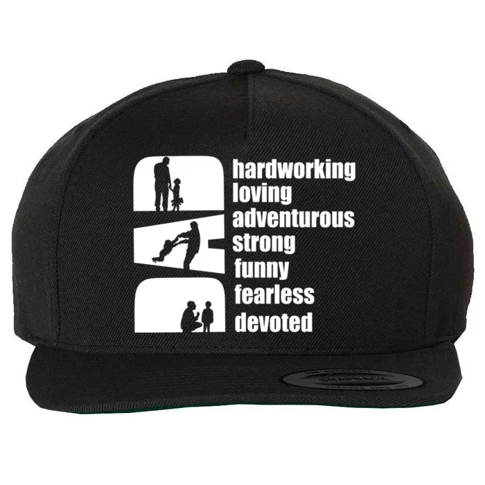 Dadattributes FILES Wool Snapback Cap