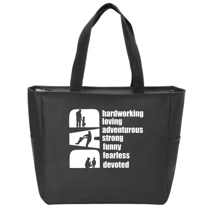 Dadattributes FILES Zip Tote Bag