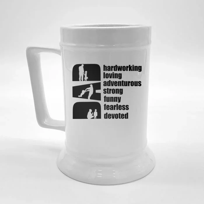 Dadattributes FILES Front & Back Beer Stein