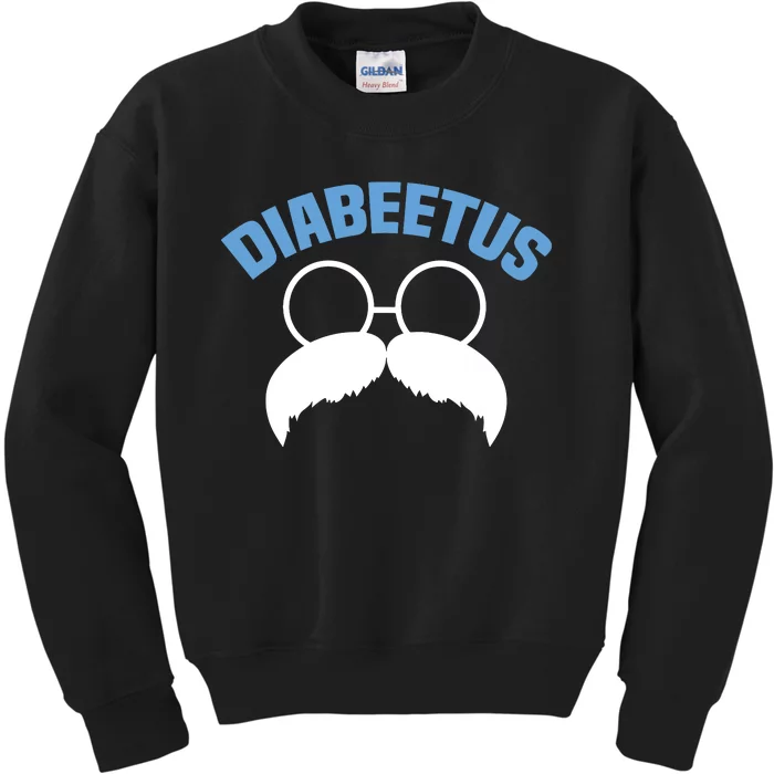 Diabeetus Funny Diabetes Awareness Diabetic Beard Kids Sweatshirt