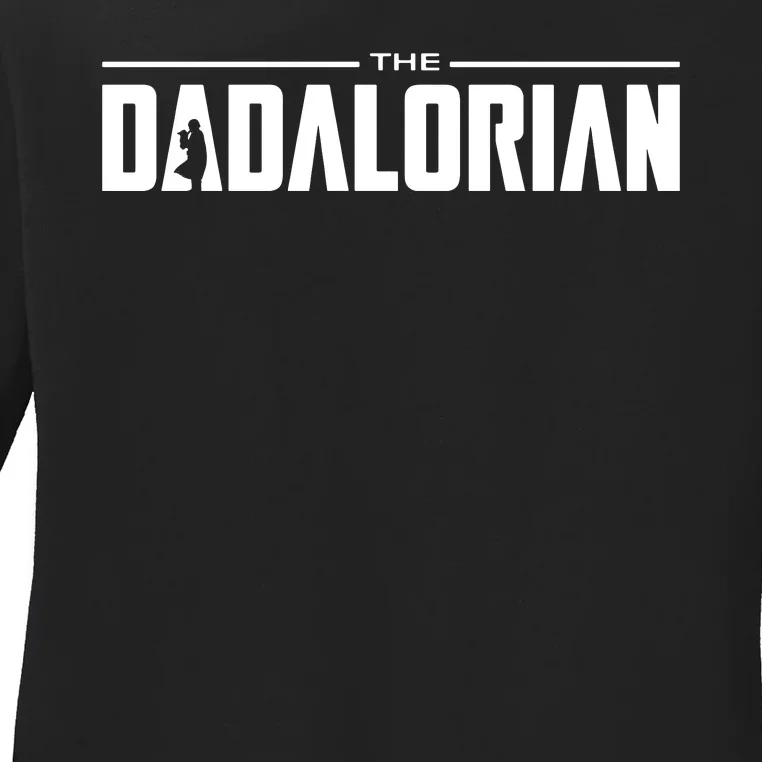 Dadalorian Fathers Day Dad Gift Idea Ladies Long Sleeve Shirt