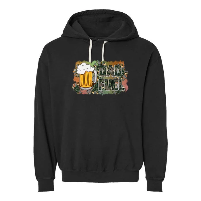 Dad Fuel Drink Beer Matchhing Family Gift For Father's Day Garment-Dyed Fleece Hoodie