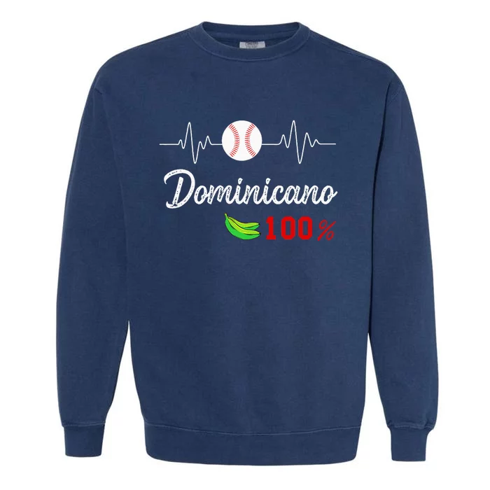 Dominican Flag Dominican Republic Baseball Garment-Dyed Sweatshirt