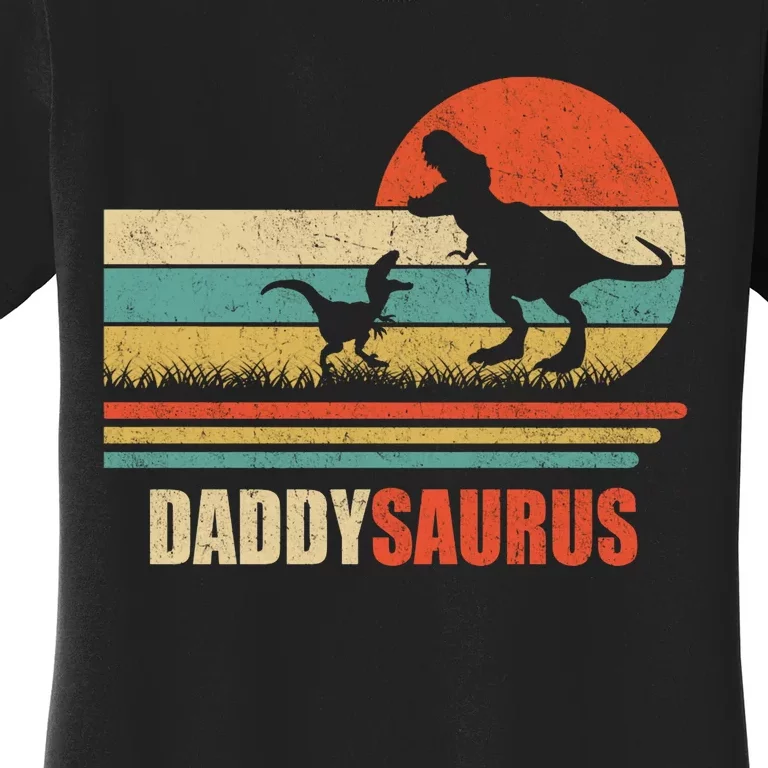 Daddysaurus Fathers Day Gifts T Rex Daddy Saurus Hoodie Women's T-Shirt