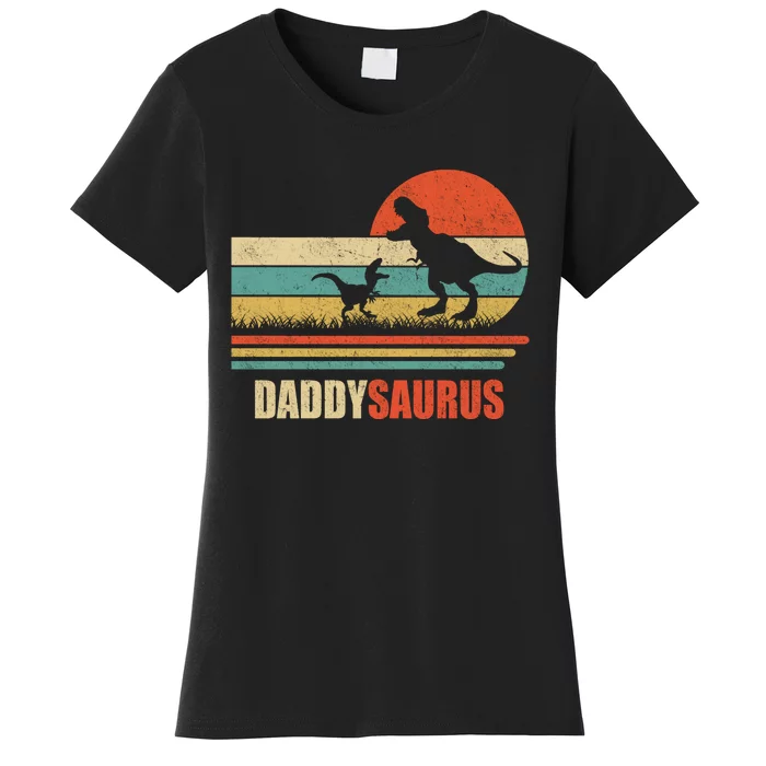 Daddysaurus Fathers Day Gifts T Rex Daddy Saurus Hoodie Women's T-Shirt