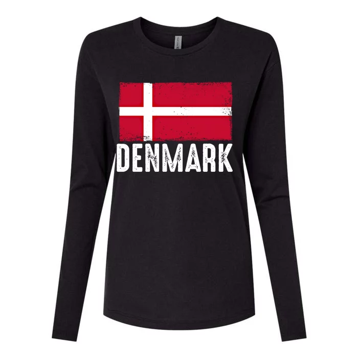 Denmark Flag Danish Soccer Team Football Soccer National Meaningful Gift Womens Cotton Relaxed Long Sleeve T-Shirt