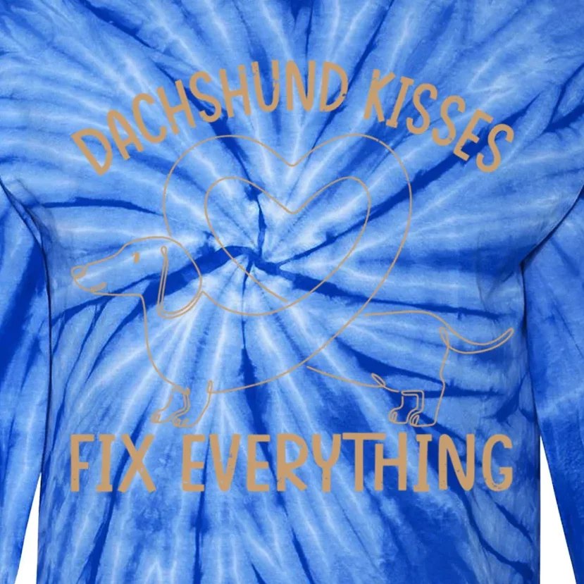 Dachshund Fix Everything Funny Cute Dog Owner Cute Gift Tie-Dye Long Sleeve Shirt