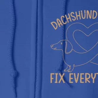 Dachshund Fix Everything Funny Cute Dog Owner Cute Gift Full Zip Hoodie