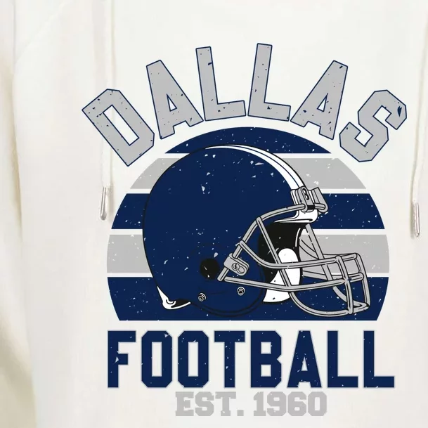 Dallas Football Est 1960 Team Supporter Womens Funnel Neck Pullover Hood