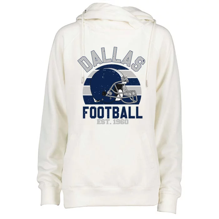 Dallas Football Est 1960 Team Supporter Womens Funnel Neck Pullover Hood