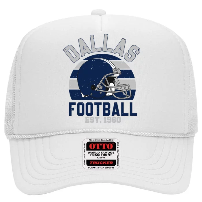 Dallas Football Est 1960 Team Supporter High Crown Mesh Trucker Hat