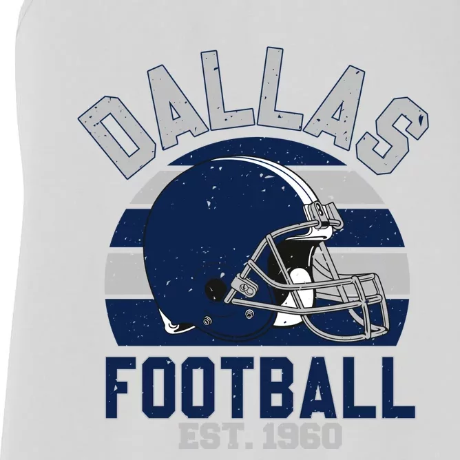 Dallas Football Est 1960 Team Supporter Women's Racerback Tank