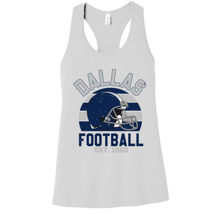 Dallas Football Est 1960 Team Supporter Women's Racerback Tank