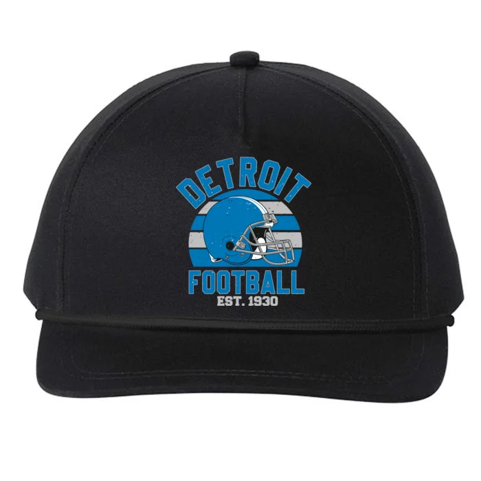 Detroit Football Est 1930 Team Supporter Snapback Five-Panel Rope Hat