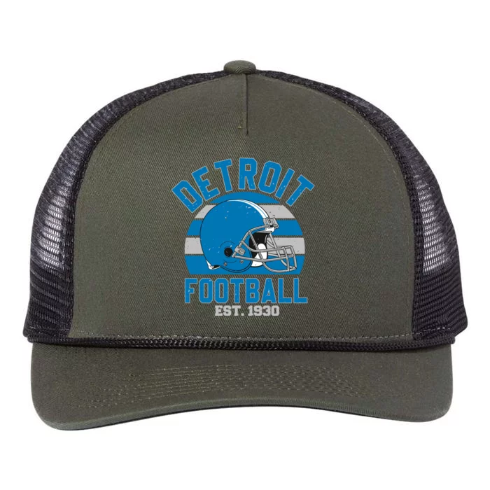 Detroit Football Est 1930 Team Supporter Retro Rope Trucker Hat Cap