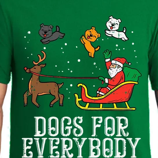 Dogs For Everybody Santa Funny Christmas Xmas Pajama Set