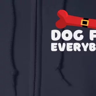 Dog For Everybody Santa Sled Funny Christmas Dogs Full Zip Hoodie