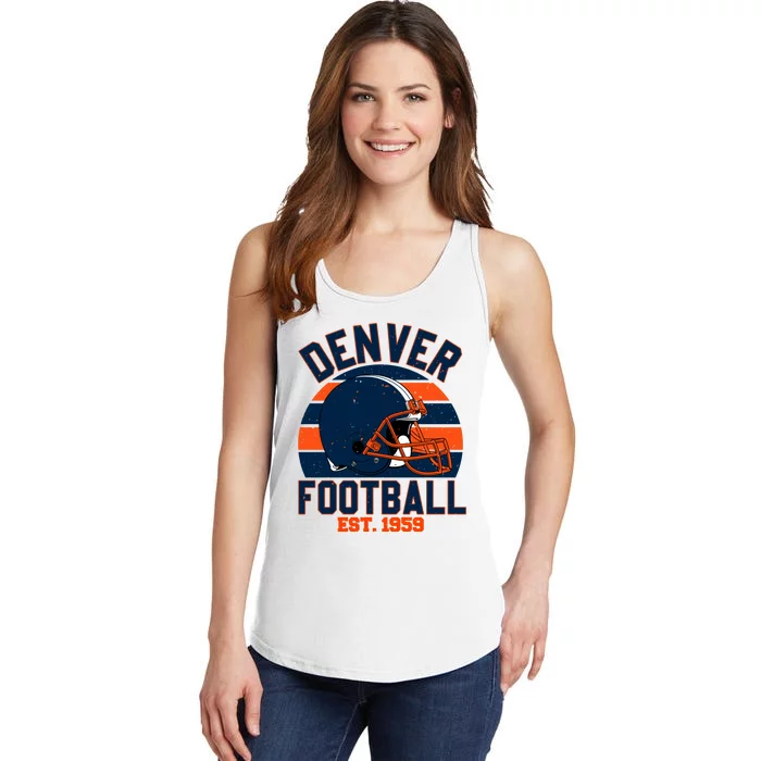 Denver Football Est 1959 Team Supporter Ladies Essential Tank