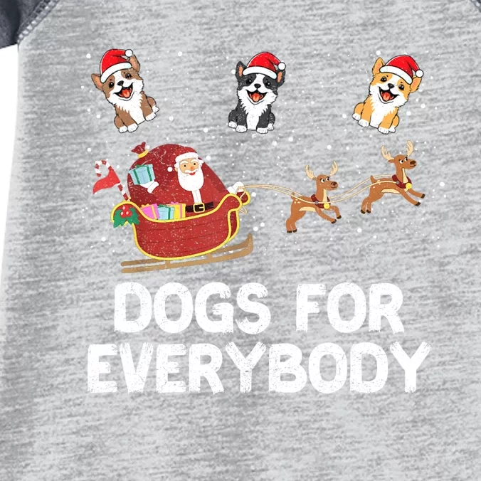 Dogs For Everybody Festive Christmas Santa Xmas Funny Ugly Infant Baby Jersey Bodysuit