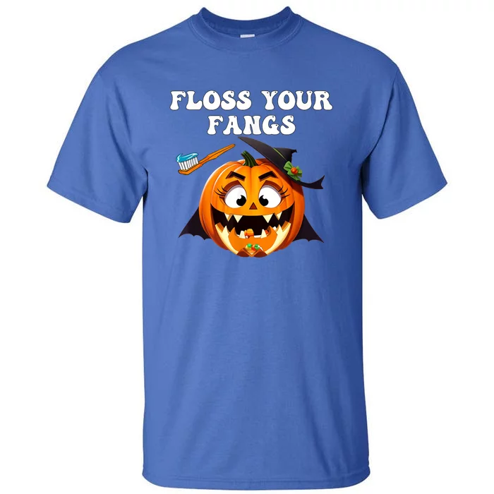 Dental Funny Floss Your Fangs Dentist Halloween Tall T-Shirt