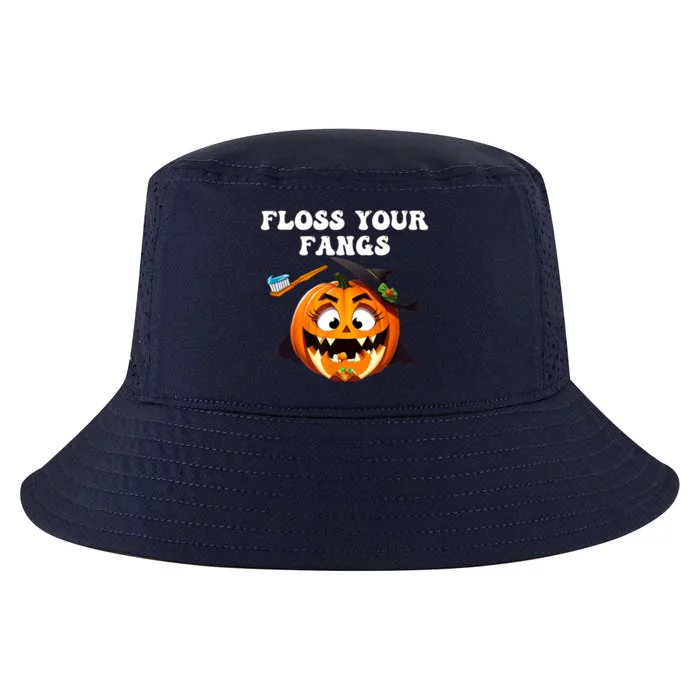 Dental Funny Floss Your Fangs Dentist Halloween Cool Comfort Performance Bucket Hat