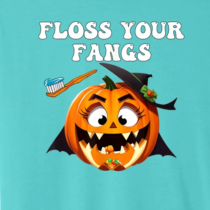 Dental Funny Floss Your Fangs Dentist Halloween ChromaSoft Performance T-Shirt