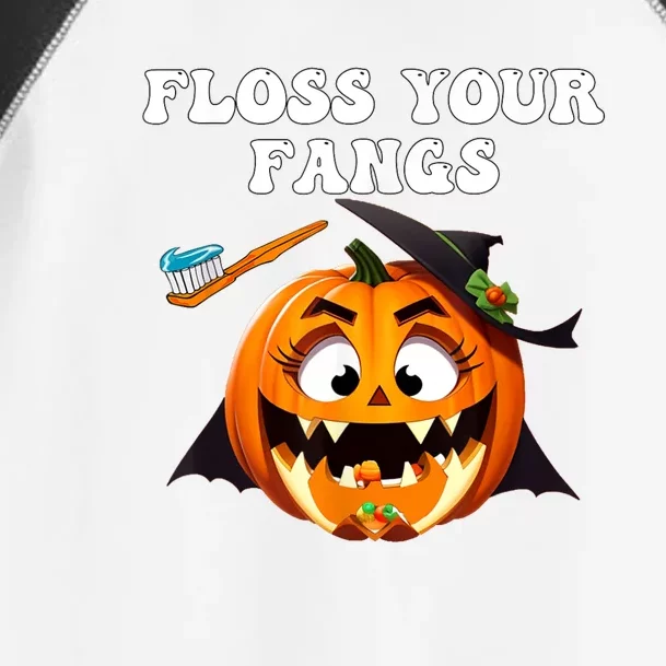 Dental Funny Floss Your Fangs Dentist Halloween Toddler Fine Jersey T-Shirt