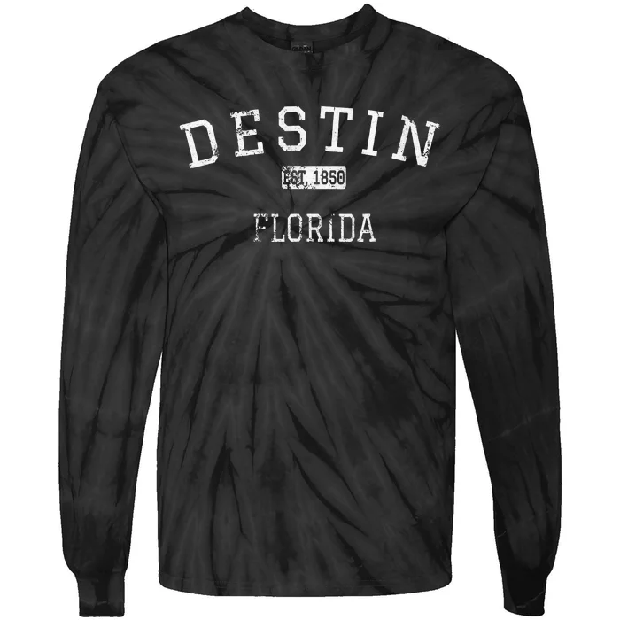 Destin Florida Fl Vintage Tie-Dye Long Sleeve Shirt