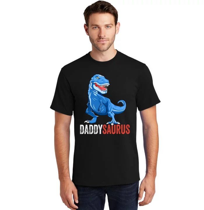 Daddysaurus Funny Fathers Day T Rex Daddy Saurus Sweat Tall T-Shirt