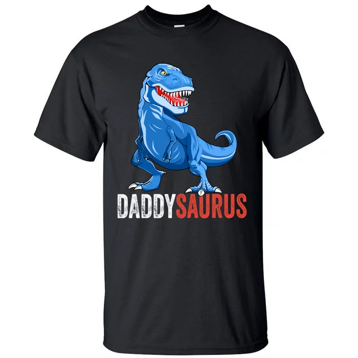 Daddysaurus Funny Fathers Day T Rex Daddy Saurus Sweat Tall T-Shirt