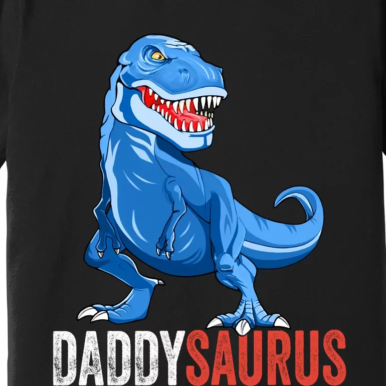 Daddysaurus Funny Fathers Day T Rex Daddy Saurus Sweat Premium T-Shirt