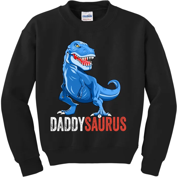 Daddysaurus Funny Fathers Day T Rex Daddy Saurus Sweat Kids Sweatshirt