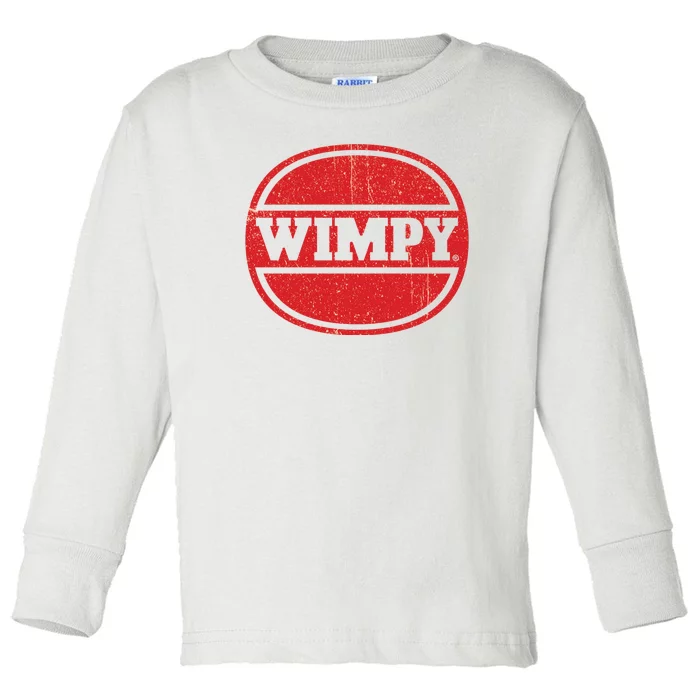 Defunct Fast Food Wimpy Burger Toddler Long Sleeve Shirt