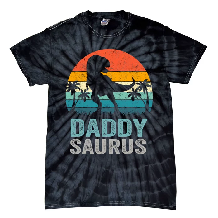 Daddysaurus Funny FatherS Day T Rex Daddy Saurus Tie-Dye T-Shirt