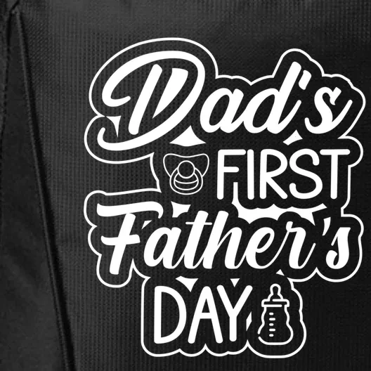 Dads First Fathers Day Meaningful Gift City Backpack