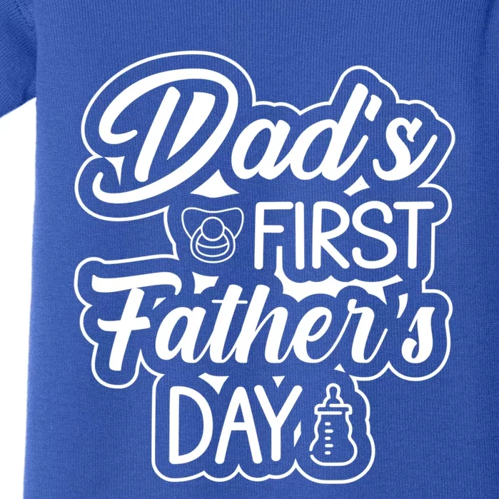 Dads First Fathers Day Meaningful Gift Baby Bodysuit