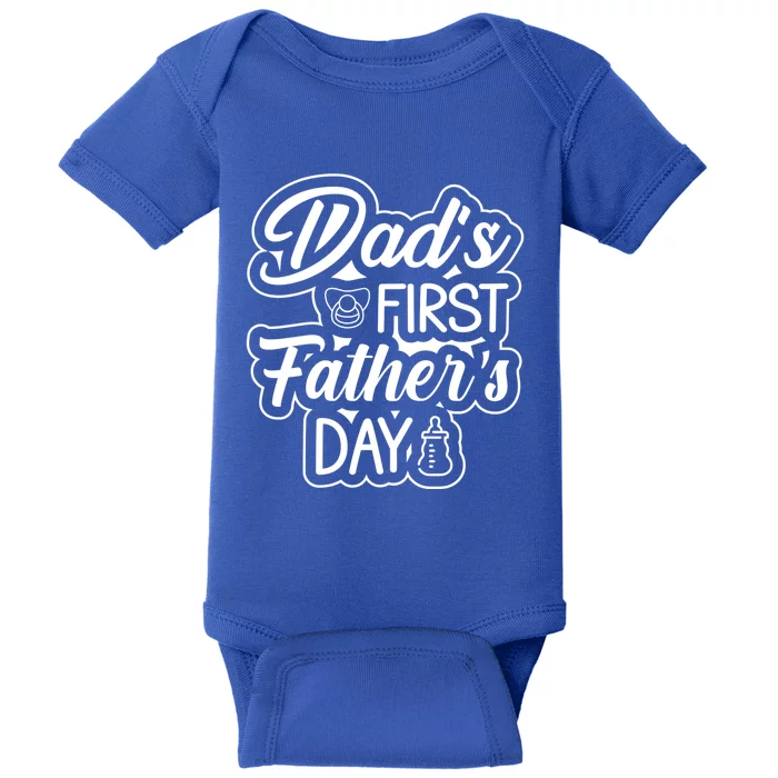 Dads First Fathers Day Meaningful Gift Baby Bodysuit