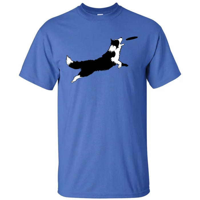 Dog Fetch Frisbee Border Collie Cool Gift Dog Lover Gift Meaningful Gift Tall T-Shirt