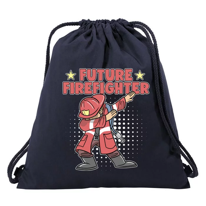 Dabbing Future Firefighter Fire Gift Drawstring Bag