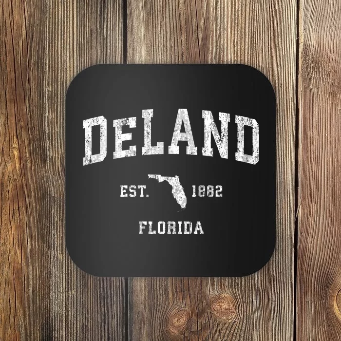 Deland Florida Fl Vintage Athletic Sports Coaster