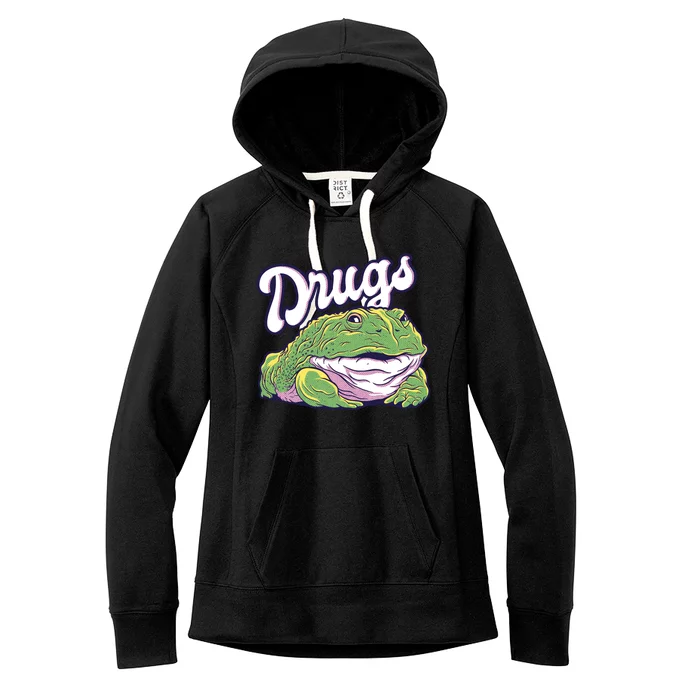 Drugs Frog Funny Women's Fleece Hoodie