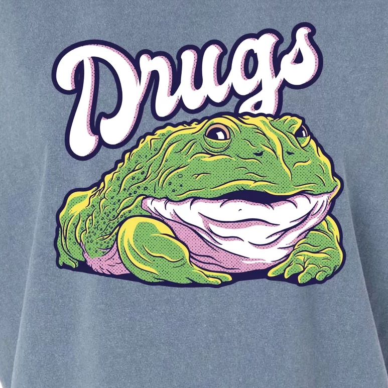 Drugs Frog Funny Garment-Dyed Women's Muscle Tee